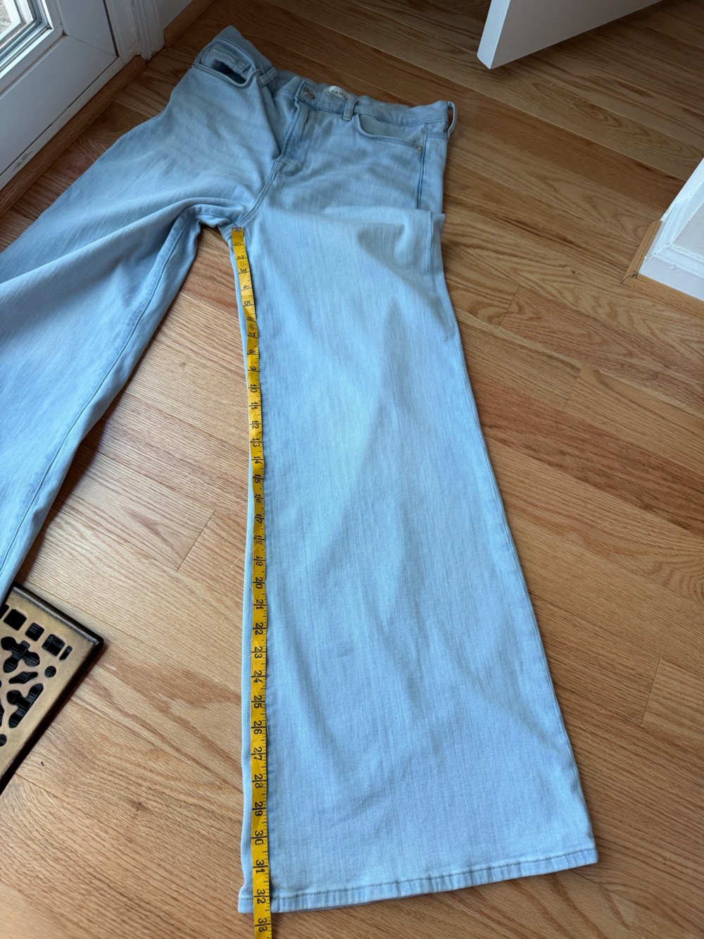 FRAME Le Palazzo High Rise Wide Leg Jeans Light Wash Size 31 NWT $288 - Picture 13 of 14